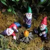 Fairycome Mini Bahçe GNOME Figürinler Reçine Peri Bahçe Komik Minyatür Gnomes Elf Şekil Mikro Bahçe Cüce Kiti Teraryum 210607