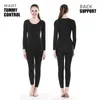 Kvinnor Shapers Bastu kostym Thermo Sweat Byxor Body Shaper Bantning Leggings Kvinna Midja Trainer Fitness Långärmad Shapewear Set