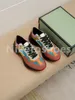 Rhyton Multicolor sneaker tjock sula Pappa Skor Italien Lyx Multicolor canvas chunky sula Rhyton Vintage Clunky Sneaker Designers