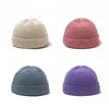 Solid color Men Women Mode gebreide hoeden Casual Boy Skull Caps Male Beanie Winter Warm retro randloze baggy visser beany's buiten fietsen brei jy0840