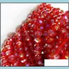 Crystal Loose Beads Jewelry 100Pcs/Lot 4Mm Red Ab Faceted Rondelle Spacer Diy Making Drop Delivery 2021 Czkgn