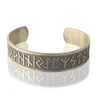 Norse Viking 24 Amulet Runes Pulseira Therapia Magnética Cuff Bangle Pulseiras Para Homens Mulheres Jóias Q0719