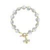 Beaded, Strands Baroque Freshwater Pearl Bracelets For Women, Retro Style Bee Zircon Light Luxury To Buckle, Fashionable Elegant Small Jewel