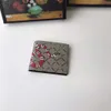 トップクオリティGメンアニマルショートウォレットレザーブラックヘビティガービーウォレット女性ロングスタイルの豪華な財布カードホルダーとギフトB233D