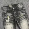 Jeans Mulheres Verão Novo 2021 Coreano High Street Bordado Bordado Largo Slim-Perna Cinza Zipper Calça Azul Holes Fosco Colorido Jean Para Mulheres Baixo Cintura Calças