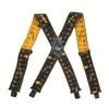 Plus 120cm längd 5cm bred justerbar fyra klipp-på X-back elastiska tunga hängslen Suspenders Mens 201028