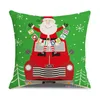 Christmas pillow case cartoon santa claus linen pillow case home Cushion cover T2I52699