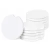 6.6*6.6 cm rond sublimation blanc blanc céramique caboteur bricolage transferts à chaud tasse pad mode blancs consommables matériaux tapis