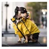 Veste imperméable pour animaux de compagnie coupe-vent caniche carlin Bichon chiot manteau vêtements de pluie PU S-5XL imperméable pour chien de haute qualité