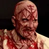 Assustador Bald Blood Scar Máscara Horror Sangrento Headgear 3D Realista Rosto Humano Headgear Emulsão Látex Adultos Máscara Respirável Masque Q02217