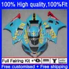 Bodys Spritzgussform für Suzuki GSX-R1000 K3 GSXR1000 03 04 Körperarbeit 25No.61 GSXR RIZLA CYAN 1000 CC 1000cc 2003-2004 GSXR1000CC GSXR-1000 2003 2004 OEM-Verkleidungen