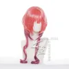 Anime Miss Kobayashi's Dragon Maid Iruru Cosplay Peruca Rosa Roxo Gradiente Cabelo Calor Resistente ao Calor Fibra Cabelo + Wig Cap Halloween Party Y0913