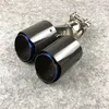 Une pièce : Akrapovic embouts d'échappement automatiques en acier bleu carbone brillant, embouts de queue de voiture pour silencieux universel