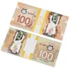 Prop Canada Spielgeld 100er Kanadischer Dollar CAD-Banknoten Papierspiel-Banknoten Film-Requisiten