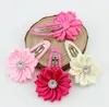 Hot sale Small Sunflower Round Ribbon Hairpin Polygonal Flower BB Clip DMFJ085 mix order Hair Clips & Barrettes