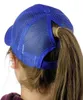 29 Colors Glitters Ponytails Ball hat Messy Buns Trucker Ponycaps Plain Baseball Visor Cap Glitter Ponytail Hats JXW264