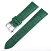 Bracelets de montre en cuir véritable, bracelet à veines de Crocodile, 10 12mm 13 14mm 15 16mm 17mm 18mm 19 20mm 22mm 24mm, ceintures de montre-bracelet