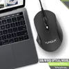Ofis Optik Bilgisayar Fareler, Yumqua G189 Fare USB Kablolu, PC Laptop Mac için 4 Ayarlanabilir DPI (1600 kadar)