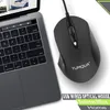 Ratos de computador óptico de escritório, YUMQUA G189 Mouse USB com fio, 4 DPI ajustáveis (até 1600) para PC, laptop, Mac