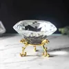 Clear Crystal diamond with base Shape Paperweight glass gem display Ornament Wedding Home Decoration Art Craft Material Gift 211108