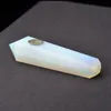 Cachimbo de cristal de opala branco natural cru, cachimbo de pedra de pedra de quartzo, obelisco, varinha hexagonal, porta-cigarro de tabaco Smok3877938