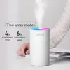 Humidificateur d'air USB Tasse colorée Mini Aroma Diffuseur d'eau Lumière LED Ultrasonic Cool Mist Maker Fogger Car Aroma Humidificador # 298