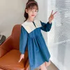 Girl Dresses Patchwork Girls' Dresses Spring Autumn Children Party Dresses Casual Style Girls Costumes Kids 6 8 10 12 14 Q0716