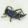 Bütün Broş Çekirge Bug Rhinestone Pin Broşlar Kolye C101828