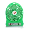 Ventilatore USB portatile ricaricabile per uso domestico Mini ventilatore da tavolo raffreddato ad aria da tavolo a 3 velocità con batteria 18650 e luce LED, adatto per viaggi e campeggio