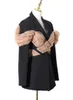 Costumes pour femmes Blazers 2021 printemps mode longueur moyenne manteau à pois maille épissage col cranté dos nu Blazer Cc85