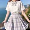 Kjolar sommar kvinnor koreanska söt stil plaid damer hög midja pläterad mini wamen mode casual a-line kjol
