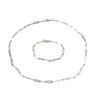 304 roestvrijstalen paperclipkettingen ketting armbanden set goud zilver Col267v4815652