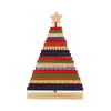 クリスマスの装飾の木の飾りの家の装飾ギフト木製ブロック装飾キッズアダルトデスクトップの装飾品パーティーイヤークリスマス