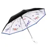 Nouveau parapluie de pluie de voiture inversé pliant femme mode parasol soleil et double usage femmes Anti Uv été Parasol