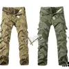 Military Tactical pants men Multi-pocket washed overalls loose cotton male cargo for trousers,size 28-42 210715