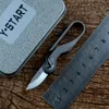 Y-START Mini couteau de poche pliant M390 lame cuivre rondelle TC4 poignée en titane porte-clés EDC outils MK2001