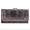 Genuine Leather Women's Wallet Alligator Long Hasp Zipper Ladies Clutch Money Bag Coin Purses