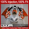 100% passform OEM Fairings för Honda CBR 600F4 600FS 600 F4 FS Vit Orange CC 99-00 BODY 54NO.218 600CC CBR600 F4 CBR600F4 99 00 CBR600Fs 1999 2000 Injektionsform Bodywork