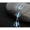 Shine Crystals från Swarovski Halsband Osynlig Transparent Fiske Linje Kortkedja Hängsmycke Neckalce för Kvinnor Smycken Gift