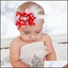 Accessoires de cheveux bébé, enfants maternité ornement de noël bébé bandeau plume nœud papillon filles bandeau coiffure bande cadeaux Nov99 Drop Delive
