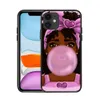 Black Girl Telefon Fodral för iPhone 13Promax 12Promax Crystal 360 Skydda stötfri med OPP-väska 13 Pro Max 12 Soft Cover Case