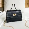 Bags for Women 2021 New Crocodile Pattern Handbag PU Fashion Shoulder Bag Chain Lock Messenger Bag Small Square269x
