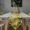 Coureur de table et tapis de citrons gratuits Décor Caminho de Mesa Hogar Tafelloper pour la fête Coton Masa Kosucu Tisch Laufer 210709