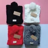 Set di cappelli e sciarpe lavorati a maglia di design australiano Berretti invernali Sciarpe intrecciate per donne Ragazze Cappelli all'uncinetto all'aperto Fazzoletto da collo in maglia 2 pezzi