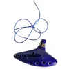Party Hoofle 12 отверстие керамический инструмент Ocarina Alto C Legend на флейту синий цвет мини