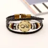 Horoscope signe multicouche en cuir bracelets d'enveloppement bracelet à breloques pour femmes hommes bracelet manchette bijoux de mode Will et Sandy