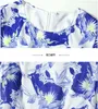 Lato Mody Designer Wakacje Dres's Casual Floral Print Szyfonowe Maxi 210531