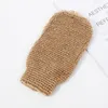 Peeling Peeling Handskar Dusch Kroppsborste Jute Handskar Skummande badhandduk Torka massage utan att be om hjälp JW79