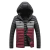 Heren Winterjas Hooded Hat Afneembare Warme Jas Windbreaker Male Herfst Dikke Down Cotton-Padd Thermal Parka Mens Overjassen 211110