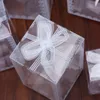 Hediye Paketi 10/50 adet Temizle PVC Kutu Düğün Noel Partisi Favor Kek Şeker Çikolata Plastik Ambalaj Kutuları Şeffaf Çiçek Kutusu